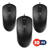 Importeek 10pz Mouse Optico Alambrico Usb Ergonomico Portatil Pc Lapto