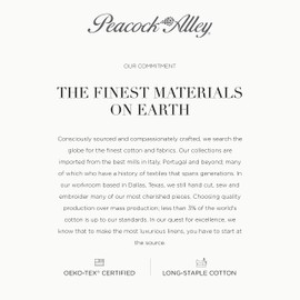 Peacock Alley Clara Luxury Sateen Sheet Sets - 100% Long Staple Cotton, 320 Thread-Count - Soft and Smooth Sateen Weave for All Seasons - Queen (White)