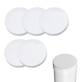 Leewoth 5Pcs 4.5" White PVC Pipe End Cap Plug PVC Pipe End Cap Fitting Building PVC Furniture DIY Garden Furniture Grade Plug Coupling