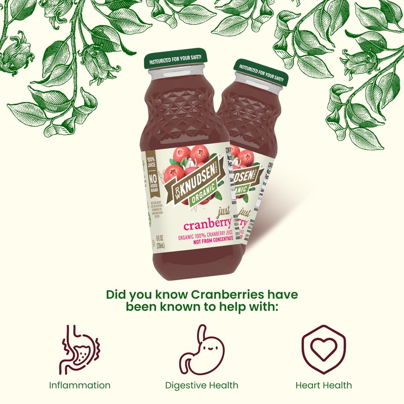 R.W. Knudsen Organic Just Cranberry Juice, 8 fl oz (12