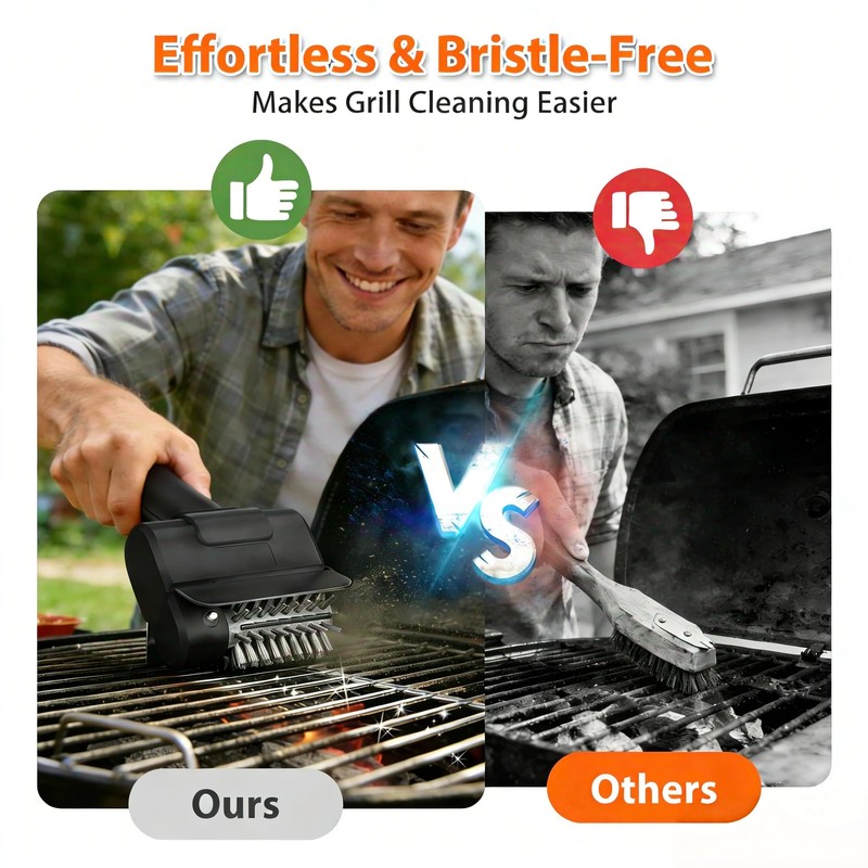 Electric Grill Brush - BBQ Grill Cleaning Tools with 800