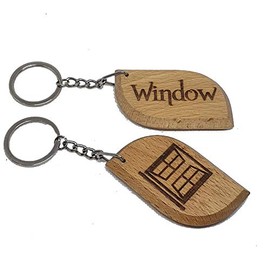 Window Key Fob Engraved Wooden Keyring Keychain Made to Last