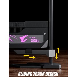 upHere 5V ARGB GPU Support Bracket GPU Holder Graphics Card Video Card Holder,Video Card Sag Holder/Holster Bracket,Black,GH05CK