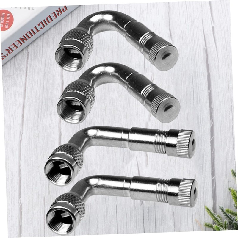 BESPORTBLE 4pcs Brass Valve Stem Extensions Angle Adapters for Car