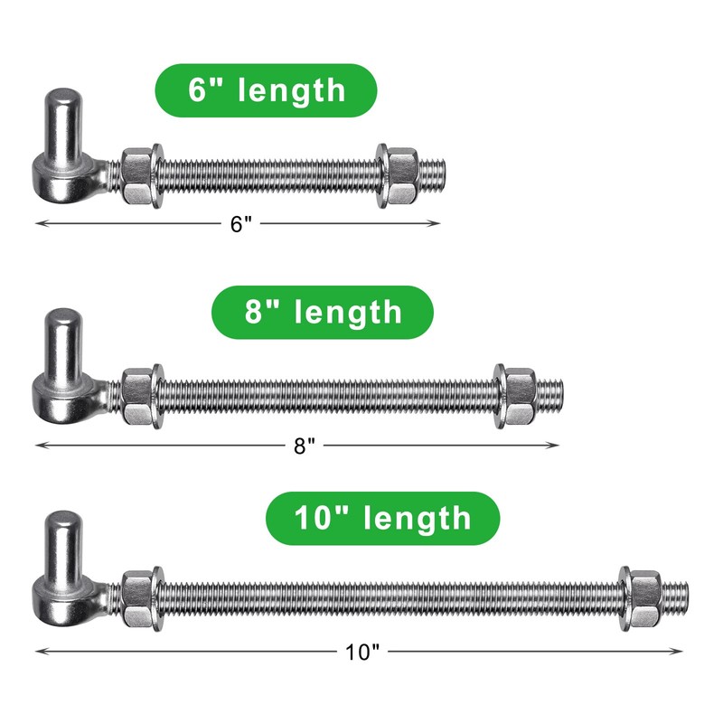 Insaga J Bolt Gate Hinge, 304 Stainless Steel Farm Gate