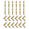 uxcell Invisible Brass Barrel Hinges, 24pcs 4x25mm Brass Concealed Hinges