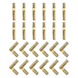 uxcell Invisible Brass Barrel Hinges, 24pcs 4x25mm Brass Concealed Hinges Folding Support Cylindrical Hidden Small Barrel Hinges for Jewelry Box