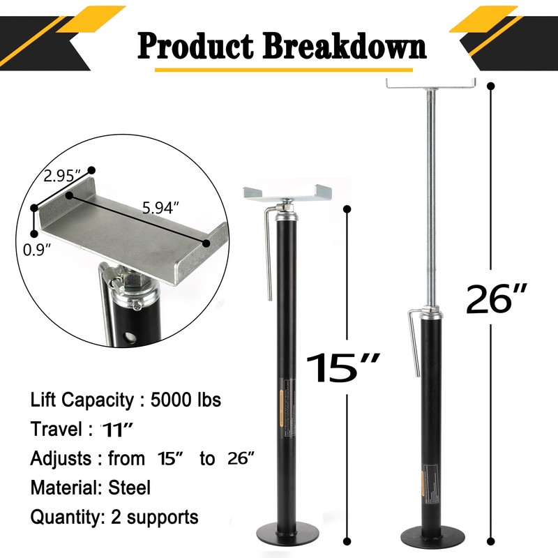 LUSHIH RV Slide Out Support Trailer Stabilizer Jacks, RV Camper