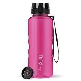 720°Dgree uberBottle Water Bottle, crystalClear Sports Bottle with Sieve, BPA-Free, for Sports, Gym, Fitness, Outdoors, Hiking, Made of Tritan, Lightweight, Shockproof, Reusable – 1.5 L