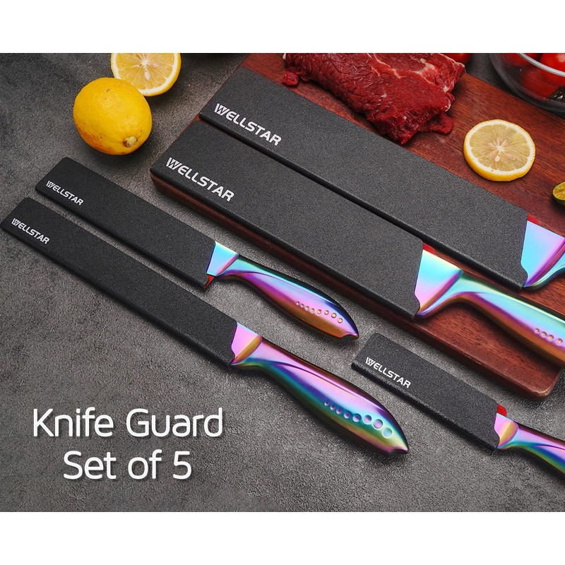 WELLSTAR Knife Edge Guards Set, 5 Piece Universal Blade Covers,