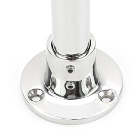 Laorde Stainless Steel Boat Rail Fittings 60/90 Degree Boat Railing Hardware Marine Grade Handrail Base for 7/8 or 1 inch O.D. Tube/Pipe with L Shape Hex Key and Screws (Round 90° for 7/8" Pipe)