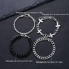 twinkle eye Cross Bracelets for Women Men Stackable Layered Stainless