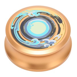 HiFi LP Disc Stabilizer, Record Weight Stabilizer, Professional Record Clamp Turntables Disc Stabilizer with Silicone Bottom Pad for LP Record Player, Vibration Damping(Gold)