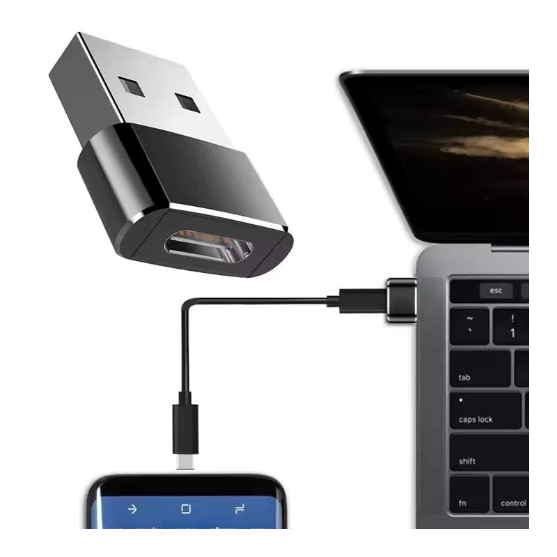 J & R USB Type-C to USB-A Adapter, Compact Mini