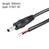 sourcing map 5pcs DC 3.5mm x 1.35mm 1A 30cm Male