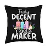 Fairly Decent Candle Maker Funny Candle Making Throw Pillow