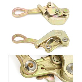 QWORK 2 Pack 1 T Cable Grip Wire Grip Steel Rope Jaw Puller for Wire Rope, Pulling 2204 Lbs