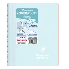 Clairefontaine 366681C Spiral Notebook Koverbook Blush, DIN A5, 14.8 x 21 cm, 80 Sheets, Squared, Pack of 1, Assorted Colours
