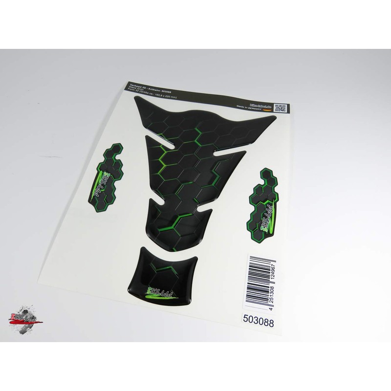 BIKE-label 503088 Tank Pad Motorcycle Tank Protector Sticker Green Universal