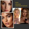 LynixTrade 15PCS Glitter Freckles Face Tattoo, Gold Face Sparkle Faux