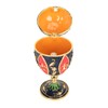 Egg Shaped Trinket Boxes Rhinestones Inlay Hand Painted Enamel Delicate