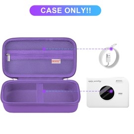 BOVKE Carrying Case for Phomemo A30 Label Maker Mini Bluetooth Portable Label Printer Thermal Transfer Printing Sticker, Phomemo A30 Tag Printer Holder for Christmas Decorations Home Office, Purple