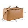 Cosmetic Bag, Large Capacity PU Waterproof Storage Makeup Bag,Open Flat