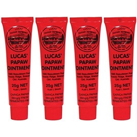 Lucas’ Papaw Ointment – 25g Tubes (Pack of 4) – Multi-Purpose Topical Balm for Skin Relief – Imported from Australia