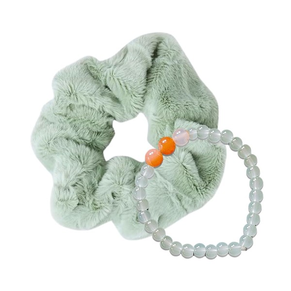 Handmade Mother Daughter Bracelet & Small Hair Scrunchie –Carnelian Bracelet