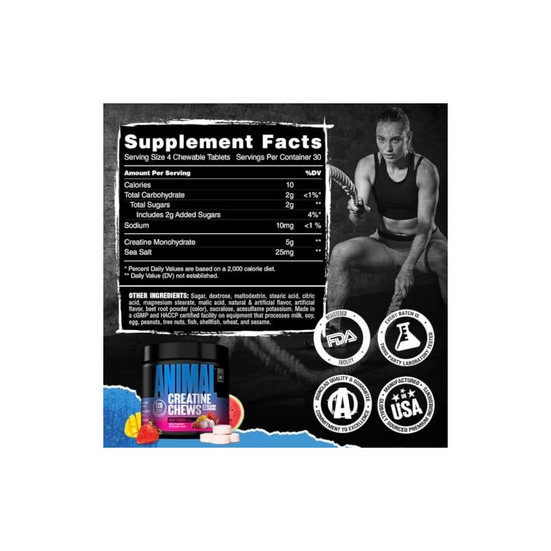Animal Creatine Chews Tablets - Enhanced Creatine Monohydrate with AstraGin