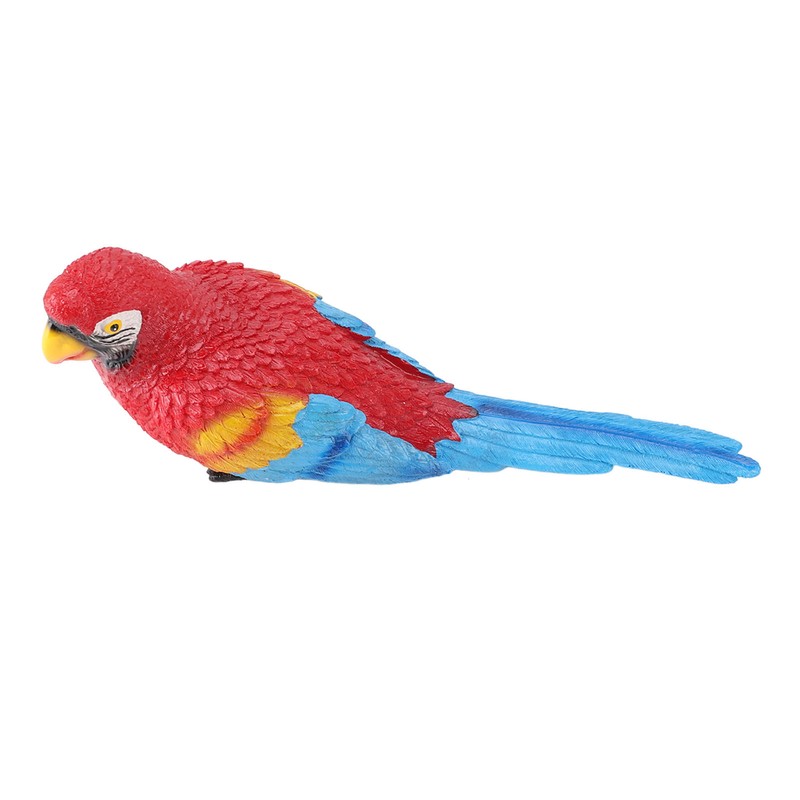 Parrot Figurine Simulation Vivid Innovative Wall Mounted Hand Painted Resin