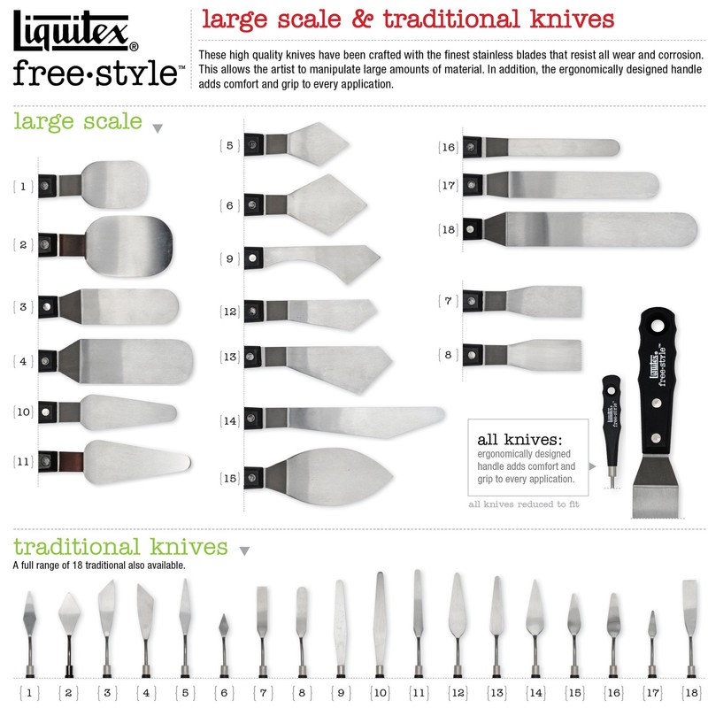 Liquitex - Spatola Grande N°13 - Lung: 12 cm -