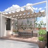 ECOOPTS 3'x12' Retractable Wave Sun Shade Canopy Pergola Cover Shade