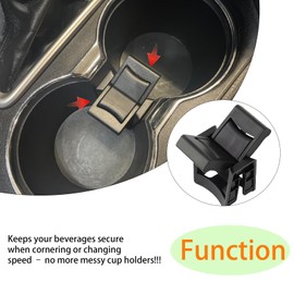 Newace Cup Holder Insert Divider- Compatible with Highlander 2014-2020 Replaces OEM Part #55618-0E200-C0 Include Car Cup Coaster