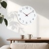 Mosewa Wall Clock Battery Operated 8 Inch White Silent Non