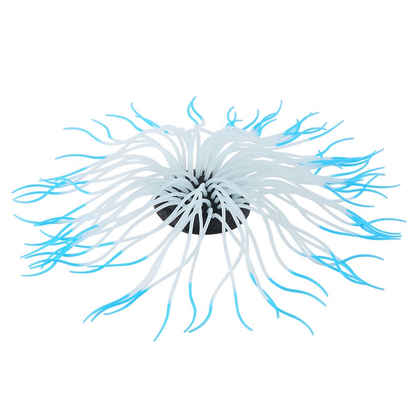Simulation Artificial Silicone Sea Anemone Coral Ornament for Aquarium Fish
