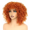 PORSMEER Pelucas Afro Rizadas De 35 Cm Para Mujer, Cortas,