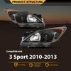 ANDPLAY Headlight Assembly Headlamp Front Headlamp Pair Compatible with Mazda