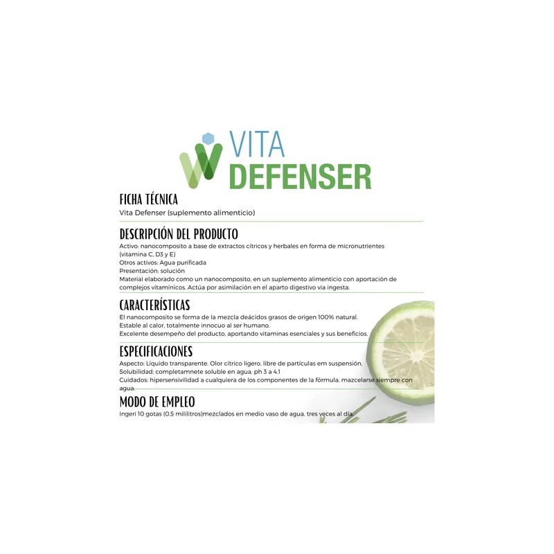 Suplemento Alimenticio Vitaminas Vita Defenser