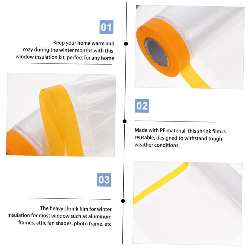 Outanaya Weatherproof Window Insulation Film for Winter Insulation Kit for