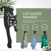 Evelots Cat Over The Door Hooks for Hanging - Black