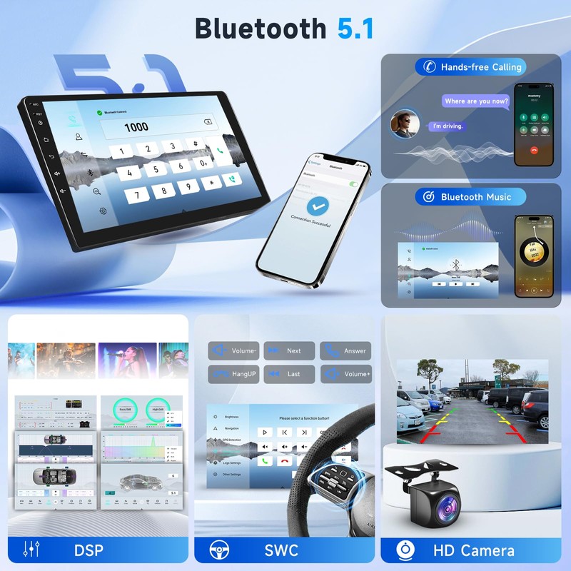 4G+64G with Qualcomm 8 Core Android 13 Car Stereo for
