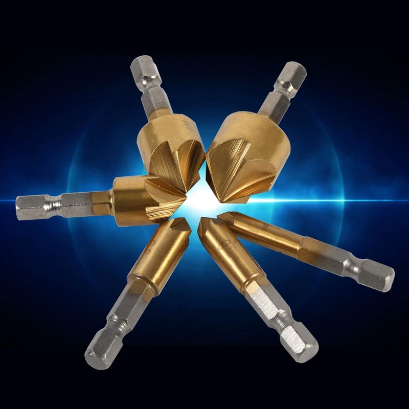 Deburring Tools Counter Sink Drill Bits Sets Hhs 6Pcs Hss