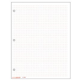 Geyer Instructional Products - Classic Dot Graph Paper, 1/4" Squares Red, Double Sided, 500 Sheet Ream, Three Hole Punched