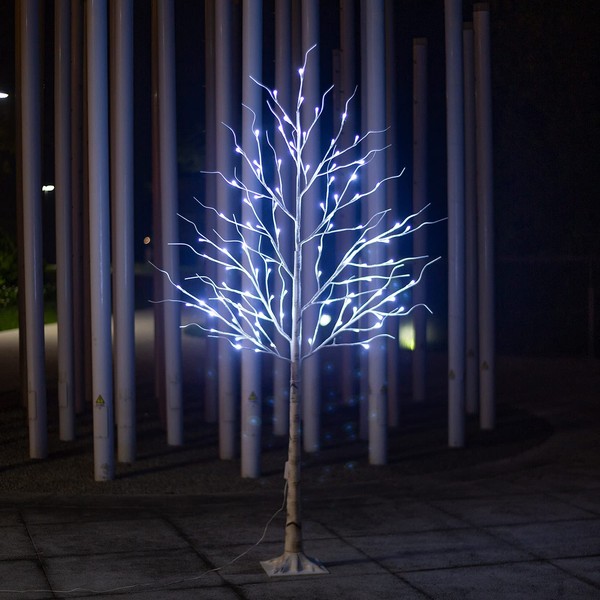 6Ft 96 LED Lighted Birch Tree with Twigs,LED Artificial Tree