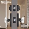 Glass Door Knobs with Deadbolt,Matte Black Single Cylinder Deadbolt and