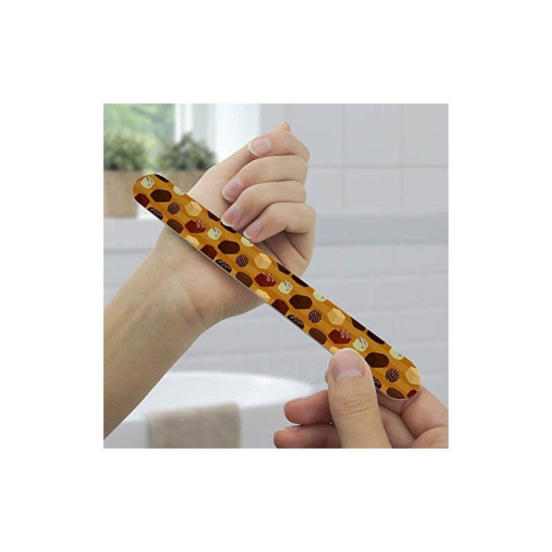 Gourmet Chocolate Candy Sweets Pattern Double-Sided Nail File Emery Board