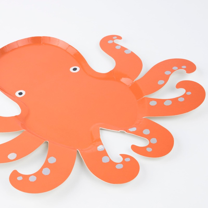 Meri Meri Octopus Plates (Pack of 8)