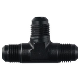 BYOBYO 6AN Male Flare Tee Fitting Adapter, T Black Aluminum Fuel Hose Connector Replacement Car Assessories Parts Suitabke for Car Engine, Vehicle