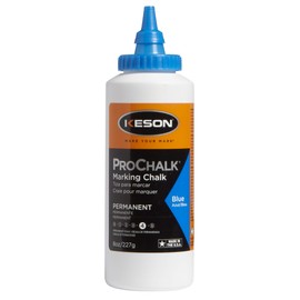 Keson PM8BLUE ProChalk Permanent Marking Chalk - Level 4, Blue, 8-Ounce
